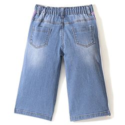Babyhug Cotton Spandex Full Length Solid Color Stretchable Denim Jeans - Blue