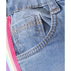 Babyhug Cotton Spandex Full Length Solid Color Stretchable Denim Jeans - Blue