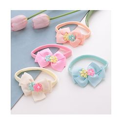 Babyhug Headbands with Floral and Pearl Applique Free Size Pack of 4 - Multicolor