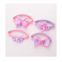 Babyhug Free Size Headbands Bow  Applique Pack of 4  - Multicolor