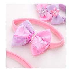 Babyhug Free Size Headbands Bow  Applique Pack of 4  - Multicolor