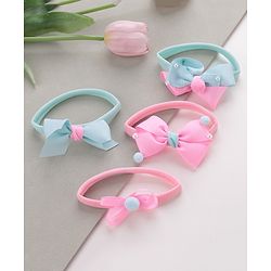 Babyhug Free Size Headbands  Bow Applique Pack of 4 - Multicolor