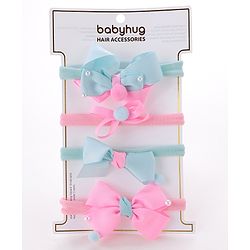 Babyhug Free Size Headbands  Bow Applique Pack of 4 - Multicolor
