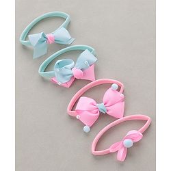 Babyhug Free Size Headbands  Bow Applique Pack of 4 - Multicolor
