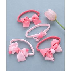 Babyhug Free Size Headbands  Bow Applique Pack of 4 - Multicolor