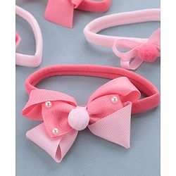 Babyhug Free Size Headbands  Bow Applique Pack of 4 - Multicolor