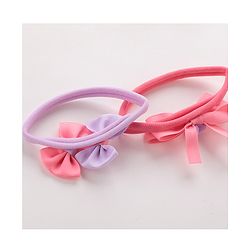 Babyhug Free Size Headbands Bow  Applique Pack of 4 - Multicolor