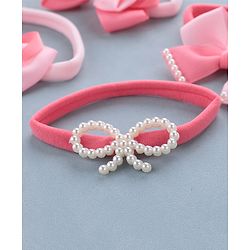 Babyhug Free Size Headbands Bow  Applique Pack of 4 - Multicolor