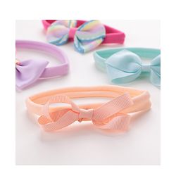 Babyhug Free Size Headbands Bow Applique Pack of 5 - Multicolor