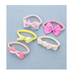 Babyhug Free Size Headbands Bow Applique Pack of 5 - Multicolor