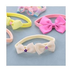 Babyhug Free Size Headbands Bow Applique Pack of 5 - Multicolor