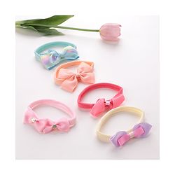 Babyhug Free Size Headbands Bow Applique Pack of 5 - Multicolor