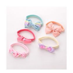 Babyhug Free Size Headbands Bow Applique Pack of 5 - Multicolor