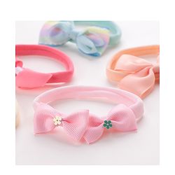 Babyhug Free Size Headbands Bow Applique Pack of 5 - Multicolor
