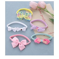 Babyhug Free Size Headbands Bow Applique Pack of 5 - Multicolor