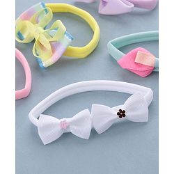 Babyhug Free Size Headbands Bow Applique Pack of 5 - Multicolor