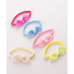Babyhug Headbands with Bow Free Size Pack of 5 - Multicolour