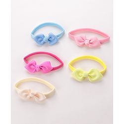 Babyhug Headbands with Bow Free Size Pack of 5 - Multicolour