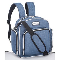 Babyhug Multipurpose Backpack Style Diaper Bag - Blue