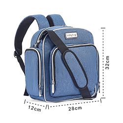 Babyhug Multipurpose Backpack Style Diaper Bag - Blue