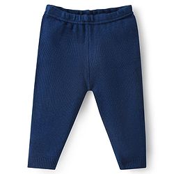 Babyhug Knitted Full Sleeves Sweater Set with Intarsia Design - Navy Blue