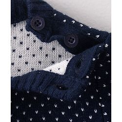 Babyhug Knitted Full Sleeves Floral Design Sweater Set -Multicolour