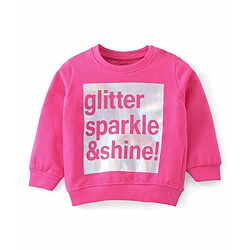Babyhug Cotton Knit Full Sleeves T-Shirt & Lounge Pant Set Text Printed - Pink