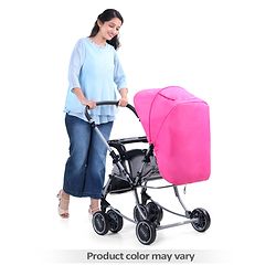 Babyhug 2 in 1 Rock and Roll Stroller Cum Rocker - Grey Pink