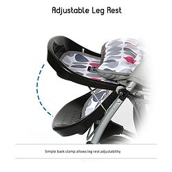 Babyhug 2 in 1 Rock and Roll Stroller Cum Rocker - Grey Pink