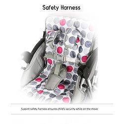 Babyhug 2 in 1 Rock and Roll Stroller Cum Rocker - Grey Pink