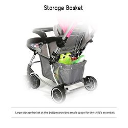 Babyhug 2 in 1 Rock and Roll Stroller Cum Rocker - Grey Pink
