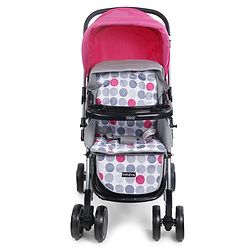 Babyhug 2 in 1 Rock and Roll Stroller Cum Rocker - Grey Pink