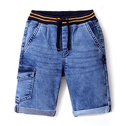 Babyhug Denim Knee Length Washed Jamaican - Blue