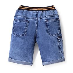 Babyhug Denim Knee Length Washed Jamaican - Blue