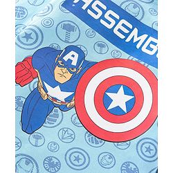 Babyhug 100% Cotton Knit Full Sleeves T-Shirt & Lounge Pant Set Captain America Print - Blue