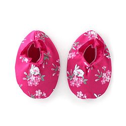 Babyhug 100% Cotton Full Sleeves Onesie with Hairband & Booties Bunny Print - Pink