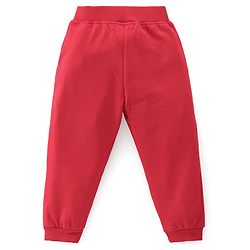 Babyhug Full Sleeves T-Shirt & Lounge Pant Marvel Print - White & Maroon