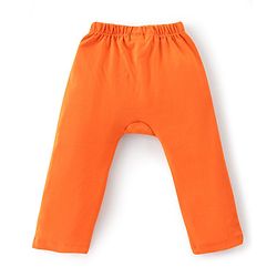 Babyhug Cotton Knit Full Length Striped & Koala Print Diaper Pants Pack of 3 - Orange & Green
