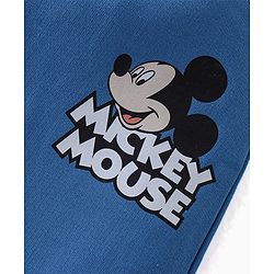 Babyhug Cotton Knit Full Sleeves  T-Shirt & Lounge Pant Set Mickey Print - Blue