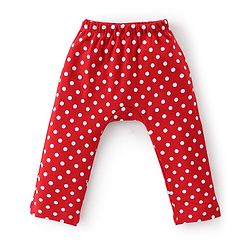 Babyhug Cotton Knit Full Length Bunny Print Diaper Pants Pack of 3 - Red Blue & Pink