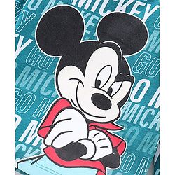 Babyhug 100% Cotton Knit Full Sleeves T-Shirt & Lounge Pant Mickey Mouse Print - Green