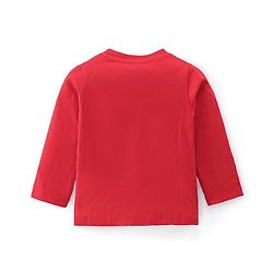 Babyhug 100% Cotton Single Jersey Knit Full Sleeves T-Shirt & Lounge Pant Mickey Mouse Print - Red & Grey