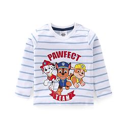 Babyhug Cotton Knit  Full Sleeves Paw Patrol Printed T-Shirt & Lounge Pant Set - Blue & White