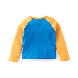 Babyhug 100% Cotton Raglan Sleeves T-Shirt & Lounge Pants With Paw Patrol Print - Yellow & Navy Blue