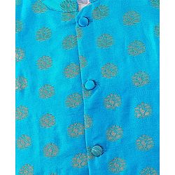 Babyhug Cotton Full Sleeves Kurta Pyjama Set with Printed  Jacket - White