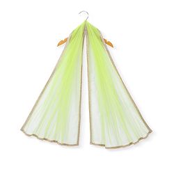 Babyhug Halter Neck Sleeveless Embroidered Choli with Chanderi Sequenced Embroidered Lehenga and Dupatta - Green
