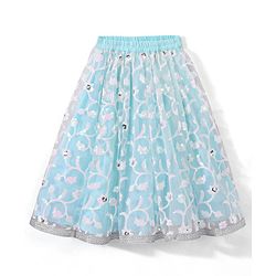 Babyhug Sleeveless Embroidered Choli with Embroidered Lehenga and Dupatta - Aqua Blue