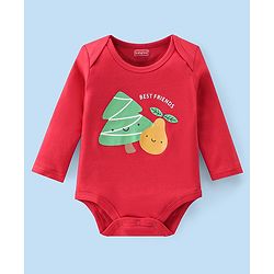 Babyhug 100% Cotton Knit Full Sleeves Fruity Printed Onesies Pack of 3 - Multicolour