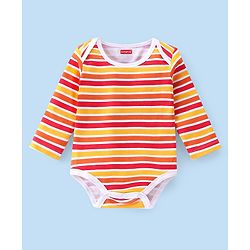 Babyhug 100% Cotton Knit Full Sleeves Fruity Printed Onesies Pack of 3 - Multicolour