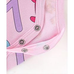 Babyhug 100% Cotton Full Sleeves Onesie Number Print - Pink